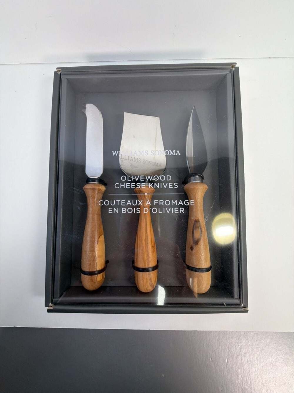 Williams Sonoma Olivewood‎ Cheese Knives, 3-Piece Set